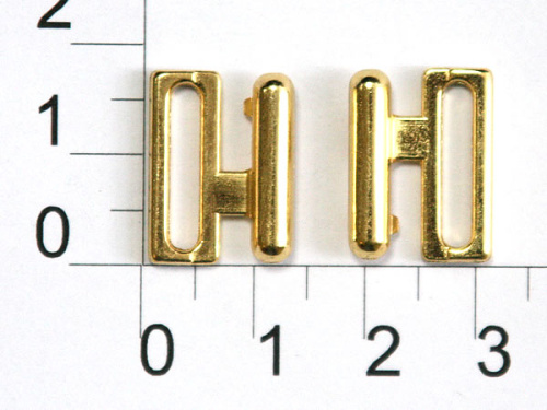  035R золото 15мм Застежки металл для купальников (упаковка 100 штук)  ТриКатушки