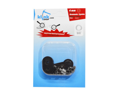  Люверсы в блистере НЕРЖ. №18 4мм цв. Оксид (уп.25 компл.) + Ручной установщик  ТриКатушки