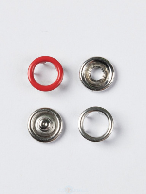  Кнопка рубашечная (кольцо) 9,5 мм - эмаль 147/1440 шт., цв. алый TALS  ТриКатушки