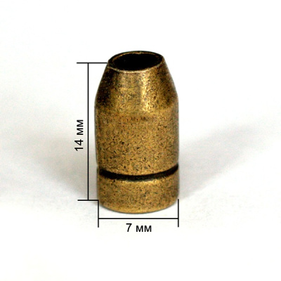  2847К антик концевик металл h=14мм (упаковка 500 штук)  ТриКатушки