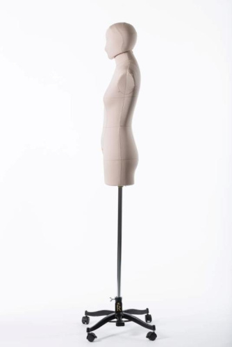  Голова для манекена Monica мягкий, Женский обхват см, цв.Бежевый  ТриКатушки