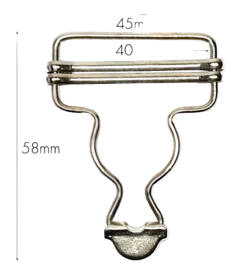  Пряжки для комбинезона 40мм (уп. 100шт.) цв.Никель  ТриКатушки