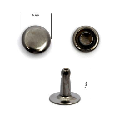  Хольнитены №0 (6 мм )(сталь)Цв. Черный Никель(уп.2000 шт), NEW STAR  ТриКатушки