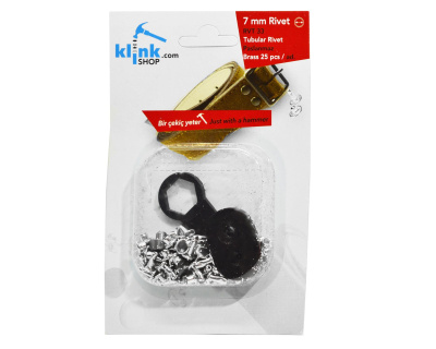  Хольнитены двухсторонние в блистере НЕРЖ. №33 7мм цв. Никель (уп.25 компл.) + Ручной установщик  ТриКатушки