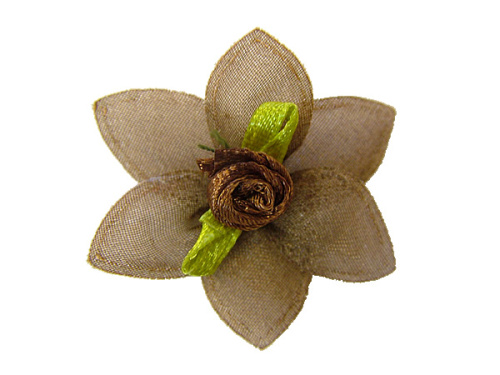  011 F пришивной элемент (упаковка 100 штук) коричневый  ТриКатушки