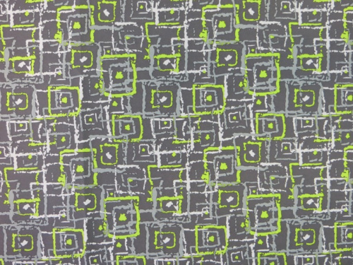  Ткань курточная детская  Дьюспо 240T WR PU цв.Quadrates т.серый 18-3905 + салатовый  ТриКатушки