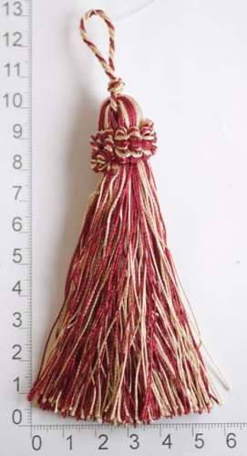  BX-1015-А6-кисть цв.бордо/беж.( размер 13 см )  ТриКатушки