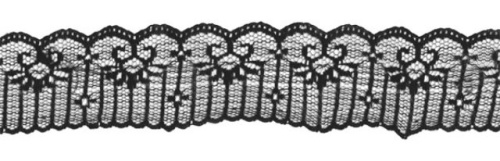  723 черный кружево-капрон 40мм (намотка 27,4 метров)  ТриКатушки