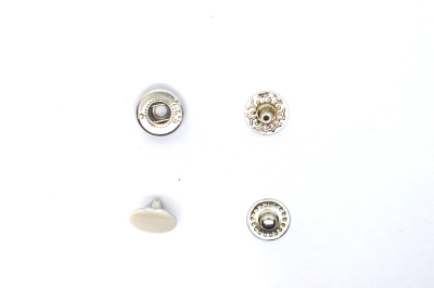  Кнопка Альфа 12,5мм сталь цв. 306/кремовый (уп 20 шт) ProKnopka  ТриКатушки