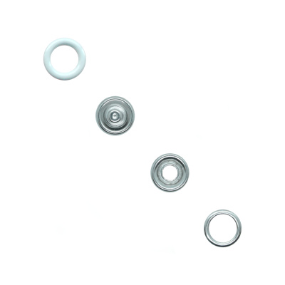  Кнопка рубашечная (кольцо) 9,5 мм - эмаль 182/1440 шт., цв. светло-голубой NS  ТриКатушки