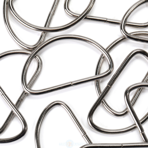  Полукольцо металлическое 50 мм х 2,2 мм цв. Никель (уп.250 шт.)  ТриКатушки