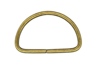  Полукольцо металлическое 25мм цв. Антик  (фас.10/100/500/1000шт.)  ТриКатушки