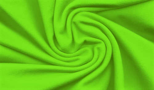  Ткань Футер 3-х нитка г/к с начесом 320гр.кв.м, 67% Хб+33% ПЭ, пенье, цв. Яркий салат IS  ТриКатушки