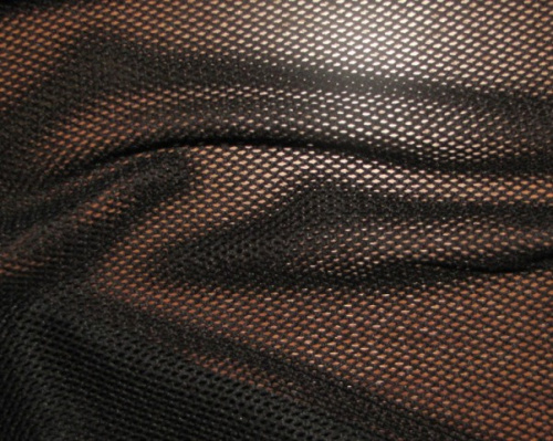  Ткань Сетка трикотажная (100 ПЭ, 70 гр/м2, ш. 1,5м) цв. Чёрный  ТриКатушки