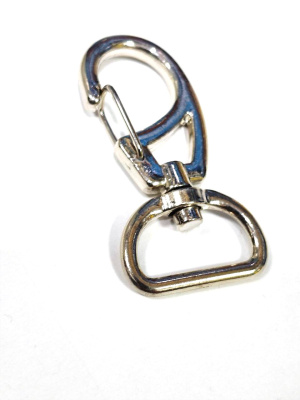  Карабин поворотный металл 20*48мм Никель (фас.10/100/200 штук)  ТриКатушки