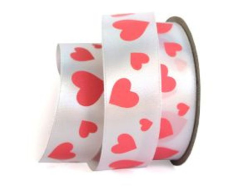  UT014-25-3001-079 Лента атласная с рисунком 25мм (рулон 20 ярдов = 18 метров)  ТриКатушки