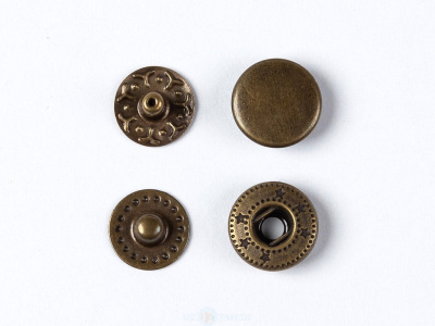  Кнопка VT-2 (10 мм) Альфа сталь цв. Антик (уп 720 шт) NewStar  ТриКатушки