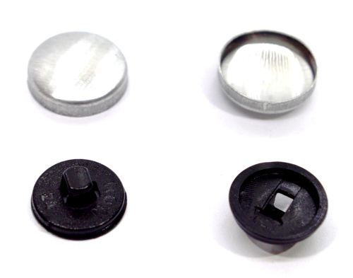  Заготовки для обтяжки пуговиц №24-15 мм черные(уп.20шт) "Proknopka"  ТриКатушки