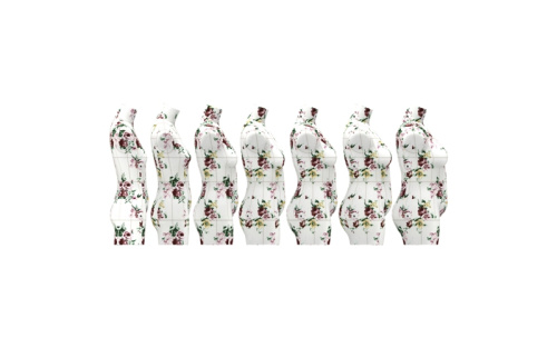  Портновский манекен Monica, Женский, р.46, цв. Цветы, на подставке "Милан"  ТриКатушки