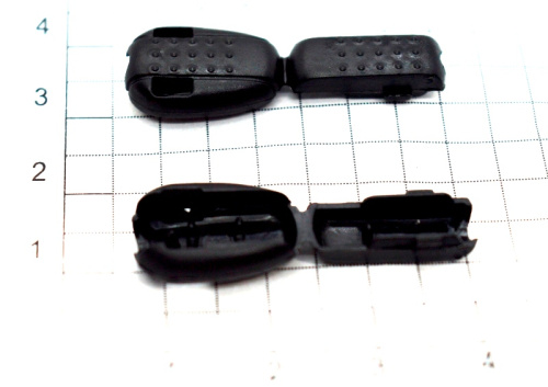  Концевик для шнура (Крокодильчик) №2 цв. Черный (уп.50/500 шт)  ТриКатушки