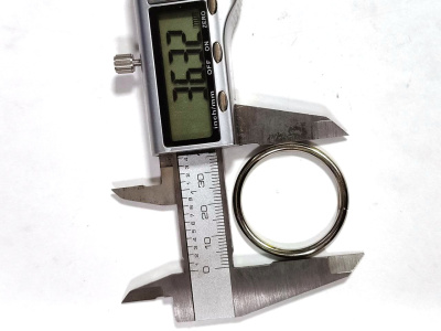  Кольцо металл 30х3мм Никель (уп.100/500шт.)  ТриКатушки