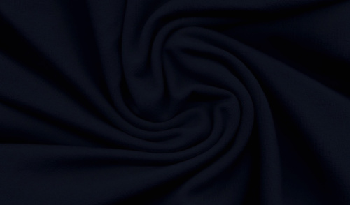  Ткань Футер 3-х нитка г/к петельный 320гр.кв.м, 80% Хб + 20% ПЭ, пенье, цв. Темно-синий  ТриКатушки