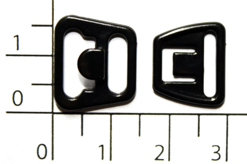  09С черный 10мм Застежки пластик для бюстгальтера (упаковка 1000 штук)  ТриКатушки