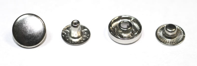  Кнопка VT-2 (10 мм) Альфа сталь цв. Никель (уп 1440 шт) NewStar  ТриКатушки