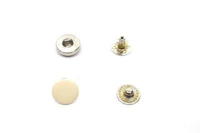  Кнопка VT-2 (10 мм) Альфа сталь цв. 306/кремовый (уп 20 шт) ProKnopka  ТриКатушки