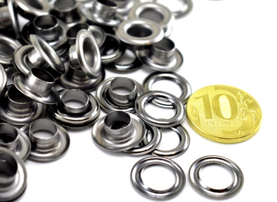  Люверсы №5 8мм сталь Черный Никель (уп 1000шт) СТОРМ  ТриКатушки