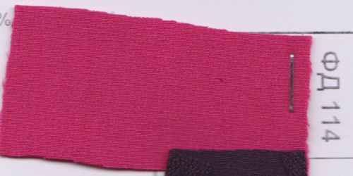  Ткань Футер 2-х нит. с лайкрой петля (ринг) цв. 114 розовый (фуксия)  ТриКатушки