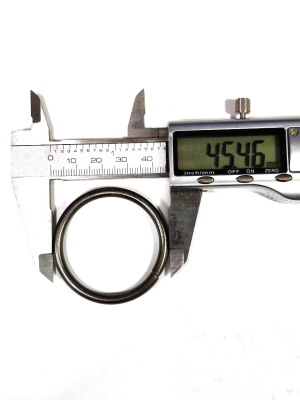  Кольцо металл 38х4 мм цв.Черный никель (уп.10/100 шт.)  ТриКатушки