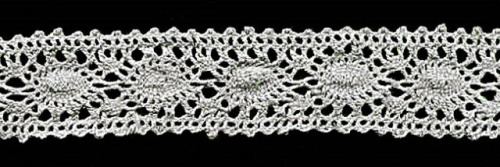  0097F лён кружево вязанное 26мм (намотка 20 ярдов = 18,3 метров)  ТриКатушки