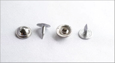  075-F никель Хольнитены декоративные "металл" d=9мм (упаковка 500 штук)  ТриКатушки