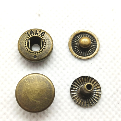  Кнопка Альфа 12,5мм сталь цв. Антик (уп 720 шт) Tals  ТриКатушки