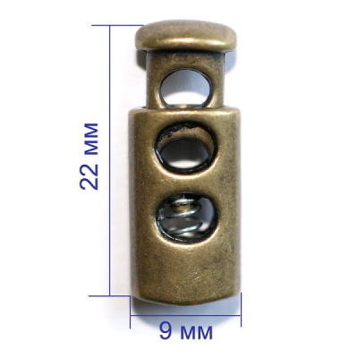  5043 антик Фиксатор металл 09х22мм (упаковка 400 штук)  ТриКатушки