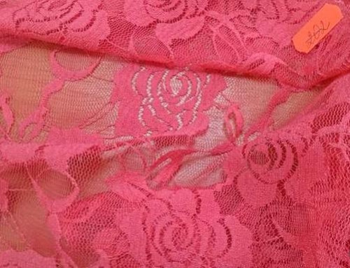  Гипюр стрейч 5008 ш.150см.,пл.130г/м., №202 коралловый  ТриКатушки