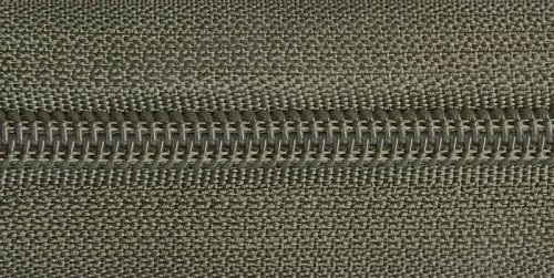  Молния спиральная(Витая) Т4 18 см №327 т-олив, ( уп.100 шт.)  ТриКатушки