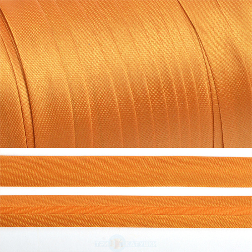  Косая бейка атласная 15 мм 144 ярд.(132м) № 116 Бронзовый  ТриКатушки