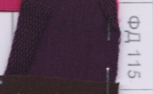  Ткань Футер 2-х нит. с лайкрой петля (ринг) цв. 115 темно-фиолетовый  ТриКатушки