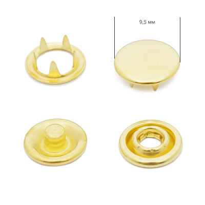  Кнопка рубашечная (закрытая) 9,5 мм цв. Золото уп.1440шт.NewStar  ТриКатушки