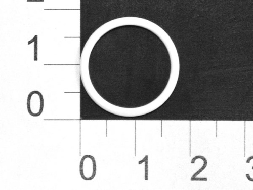  1500В белый Кольцо металл крашенный d=15мм (упаковка 1000 штук)  ТриКатушки