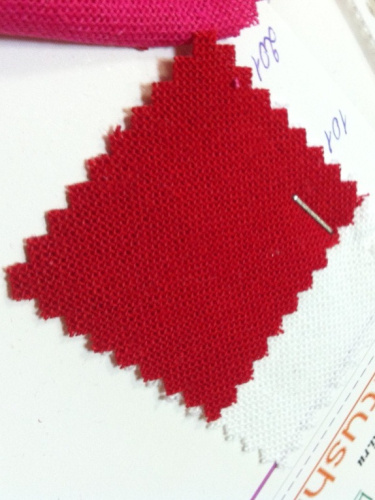  Лен костюмный 1066, цв. 101 красный  ТриКатушки