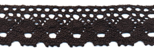  0001F черный кружево вязанное 47мм (намотка 20 ярдов = 18,3 метров)  ТриКатушки