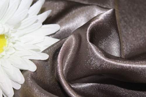  Ткань 2000 Крепсатин, ш.150см., №808 коричневато-серый  ТриКатушки