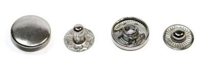  Кнопка 12,5мм Альфа сталь цв. Никель (уп 1440шт) STRONG  ТриКатушки