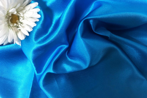  Ткань 2000 Крепсатин, ш.150см., №710 небесно-голубой (лазурный)  ТриКатушки