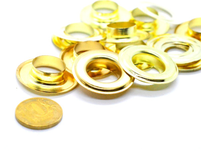  Люверсы №31 17 мм сталь золото (уп 10шт) "Proknopka"  ТриКатушки