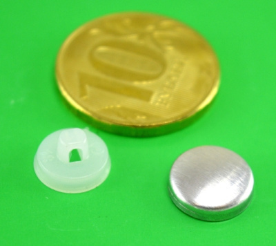  Заготовка для обтяжки пуговиц №18 (11мм) пластик цв. белый (уп 500шт)  ТриКатушки