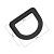 Полукольцо 25мм пластик цв.черный (